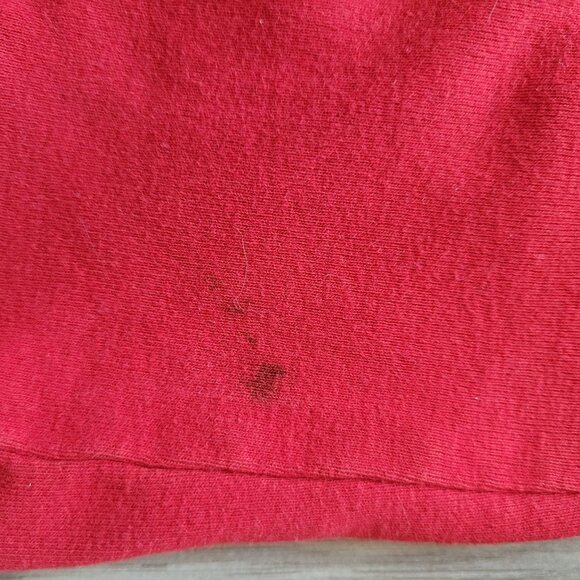 Tommy Hilfiger Womens Red Cotton L/S Split Hem Logo Top L/G - Picture 5 of 8